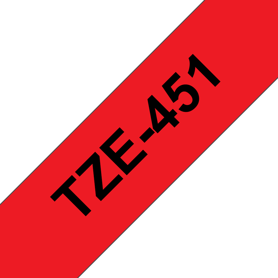 TZE-451 cinta para impresora de etiquetas Negro sobre rojo TZ