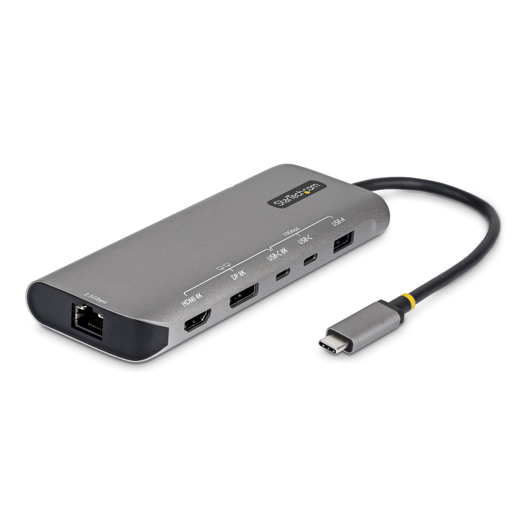 Adaptador Multipuertos USB4 para 2 Pantallas - Sin Controladores para macOS y Windows - PD de Carga de 140W - 4K 144Hz - Hub Ladrón de 3 Puertos USB - Red Ethernet 2,5GbE