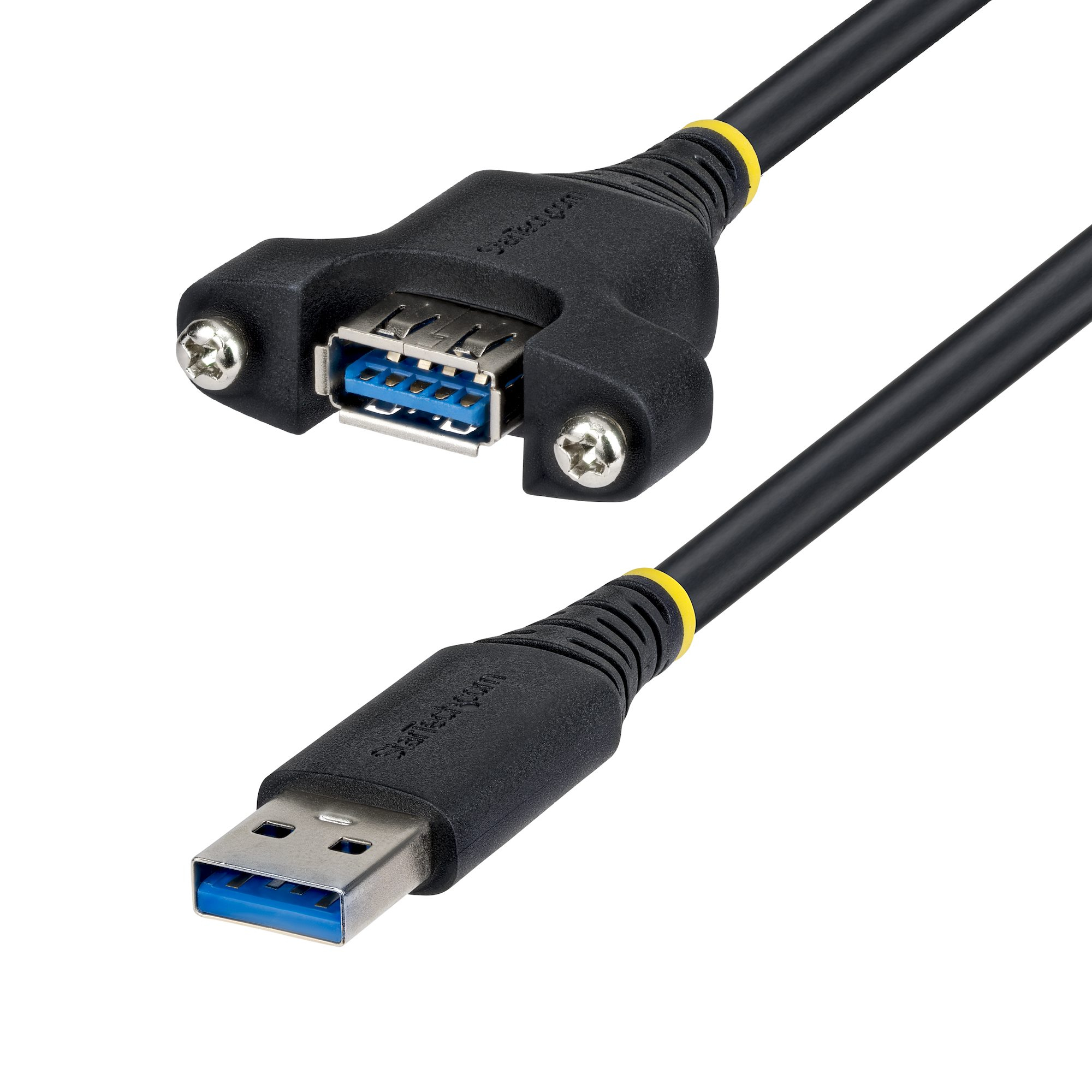 Cable de Montaje en Panel USB-A de 2m - Alargador USB Macho a Hembra - Cable Adaptador Extensor USB de 5Gbps