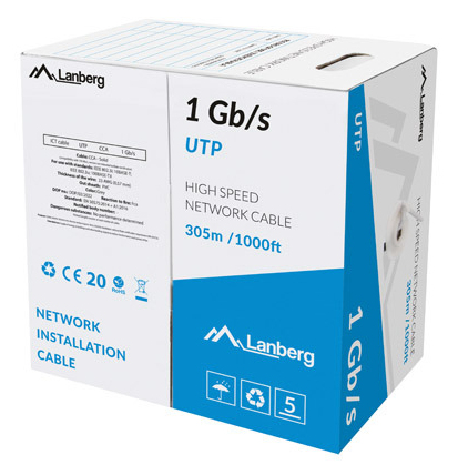 LCU6-10CC-0305-S cable de red Gris 305 m U/UTP (UTP)