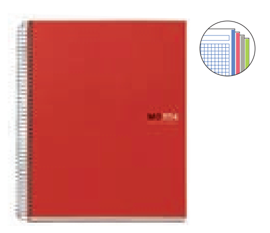 MR2548 cuaderno y block A6 140 hojas Rojo