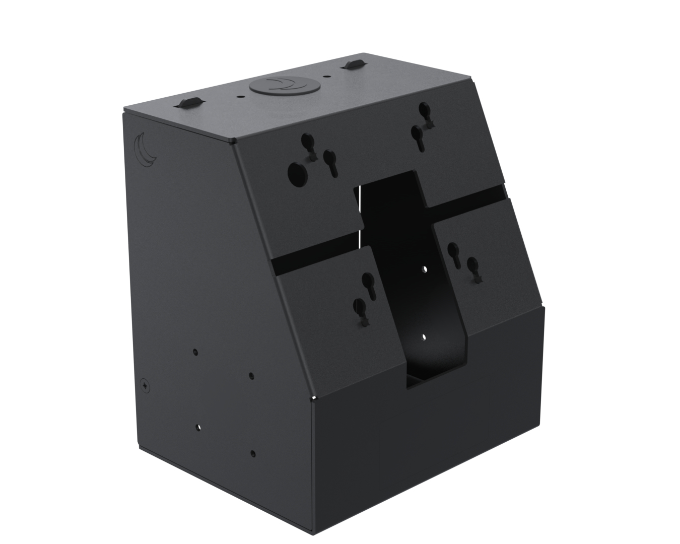 SpacePole Kiosk SPK110-02 accesorio para terminal de punto de venta Modulo central Negro Metal 75 x 75 mm 100 x 100 mm
