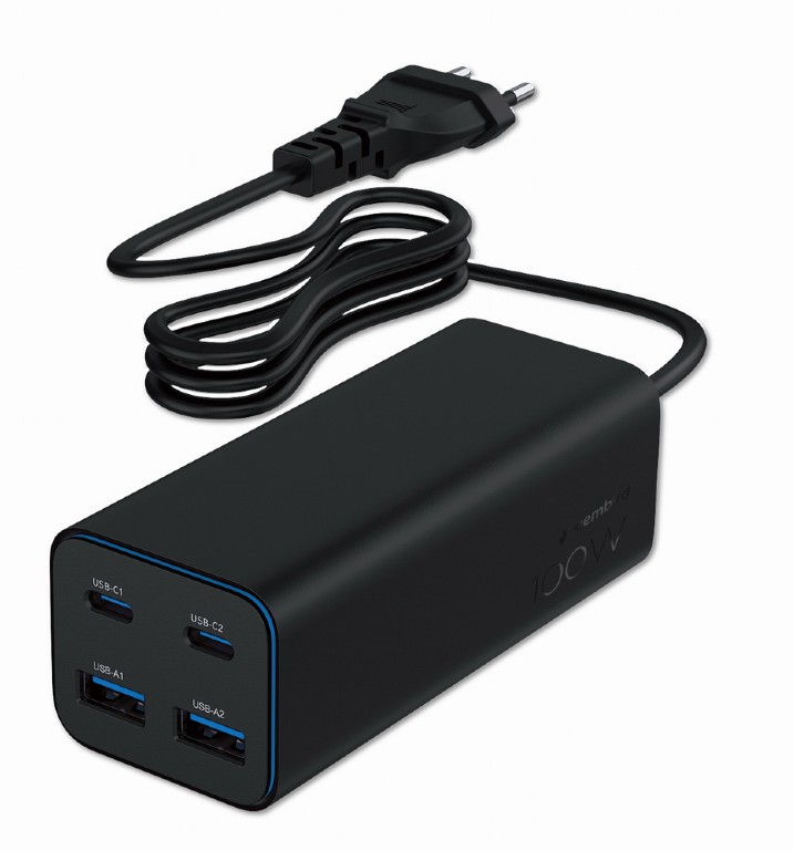 TA-UC-2A2C-PD100-01-BK cargador de dispositivo móvil Portátil, Smartphone Negro Corriente alterna Carga rápida Interior