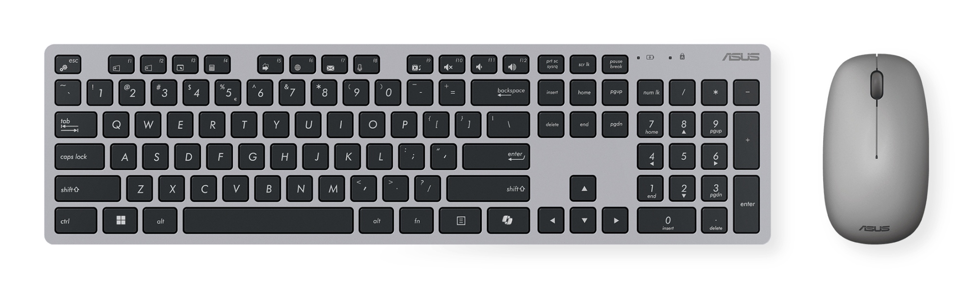 W5000 Wireless Keyboard and Mouse Set teclado Ratón incluido Oficina RF inalámbrico QWERTY Español Negro, Gris