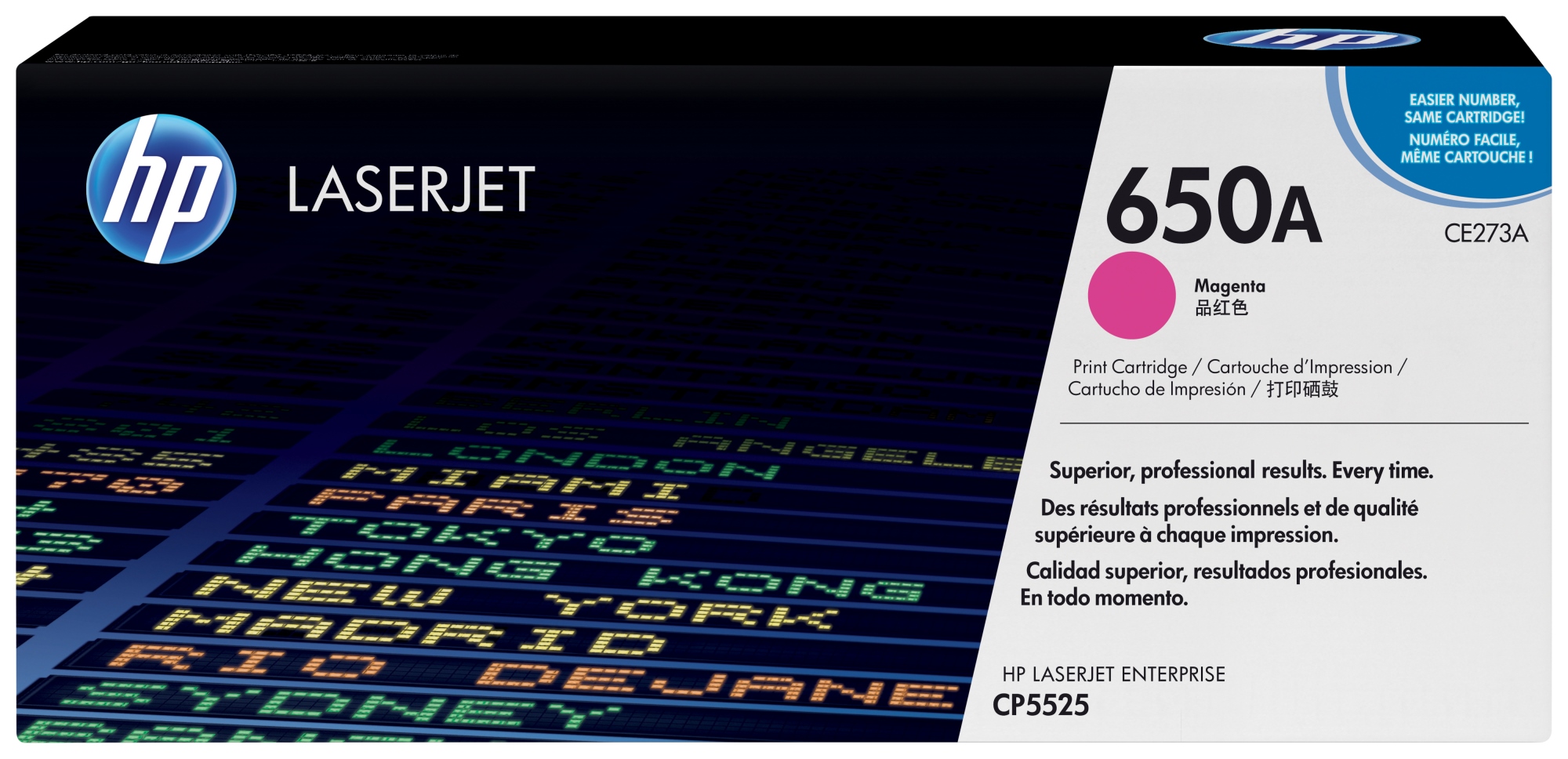 Cartucho de tóner original LaserJet 650A magenta