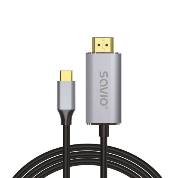USB-C to HDMI 2.0B cable 2m silver / black gold tips CL-171 cable HDMI USB C HDMI tipo A (Estándar) Negro