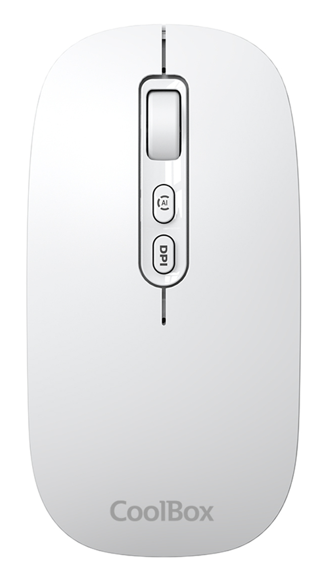 RATON W02 IA BLANCO INALAMBRICO RECARGABLE 500MAH RF+BT 1600DPI COPILOT SILENTCLICK