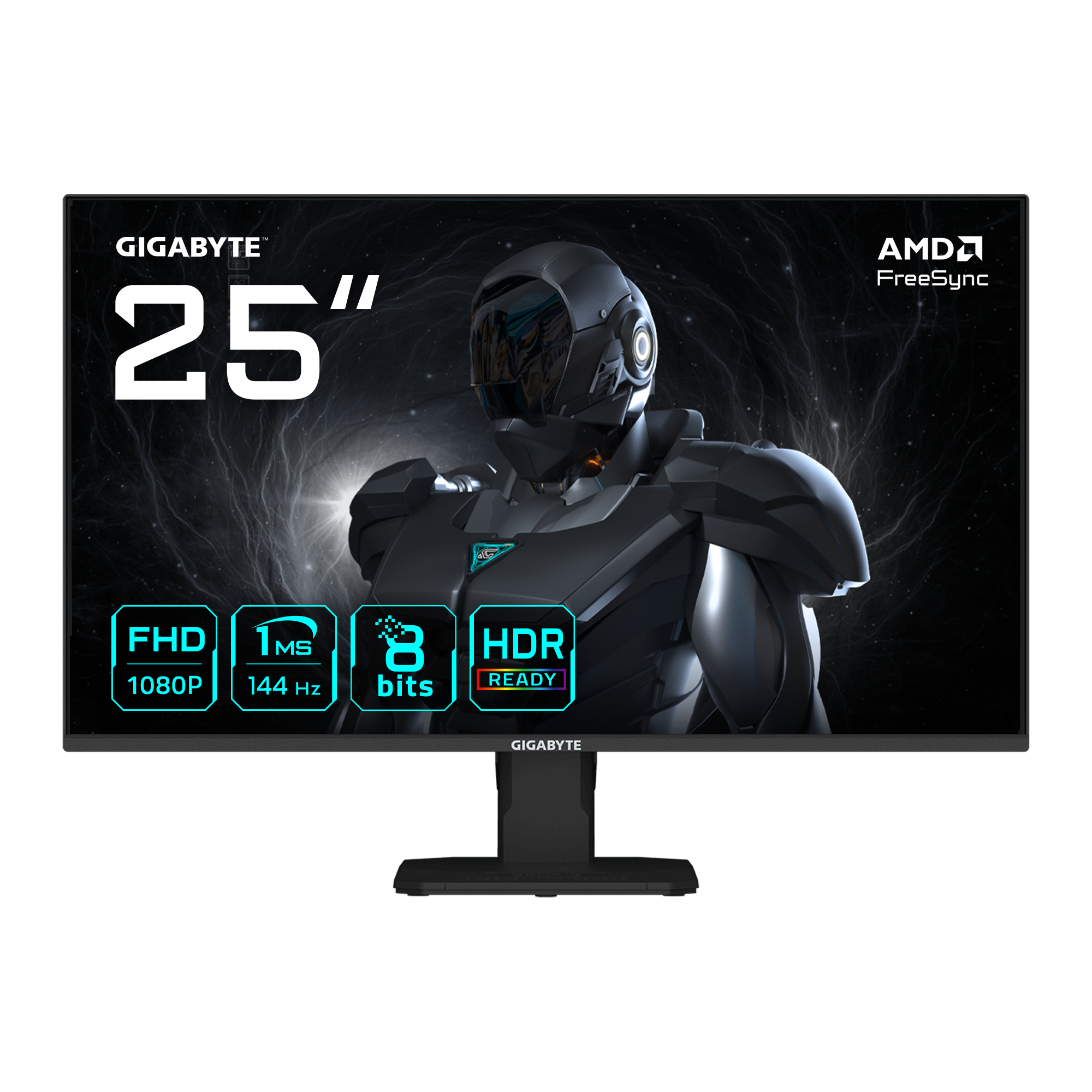 GS25F14 Monitor Gaming FHD de 25 - 1920 x 1080, 144Hz, 1ms, 300 cd/m², Display HDR 10, HDMI 2.0, DisplayPort 1.2