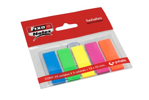 65006180 nota autoadhesiva Rectángulo Colores surtidos 25 hojas Autoadhesivo