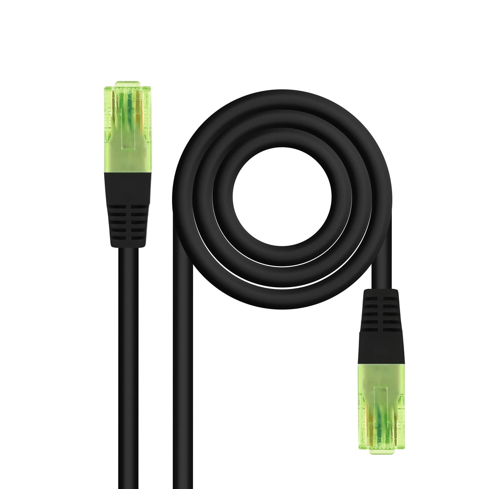 Cable de Red Latiguillo RJ45 CAT.6 UTP AWG26 CCA, Negro, 2 m