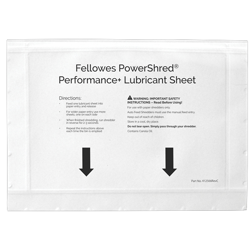 4025601 accesorio para destructoras de papel 10 pieza(s) Hojas lubricantes