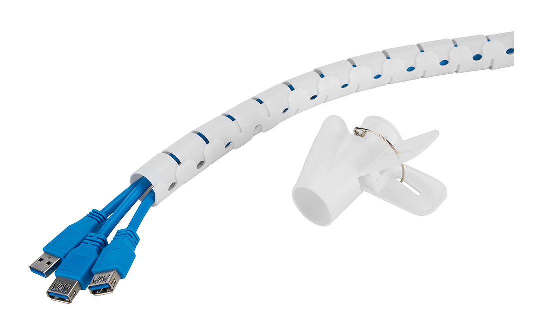 ADS06-142WH Organizador para cables - para 1-5 cables - universal