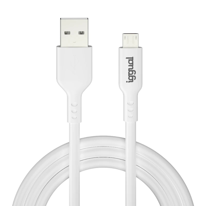 cable USB-A/micro-USB 100 cm blanco