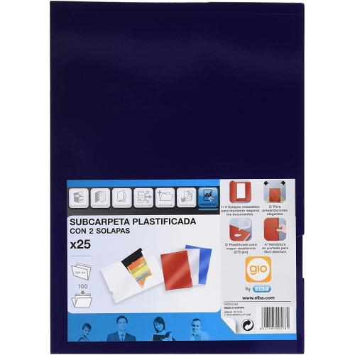 400042264 carpeta Cartón Azul A4