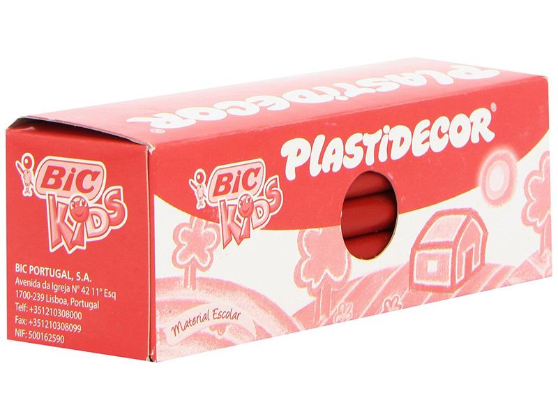 BIC CAJA 25 PLASTID. 03 ROJO 816968