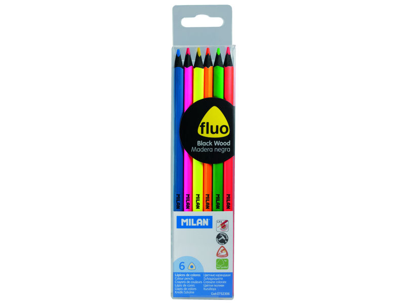 MIL BLISTER 6 LÁPICES COLOR FLUOR 752306