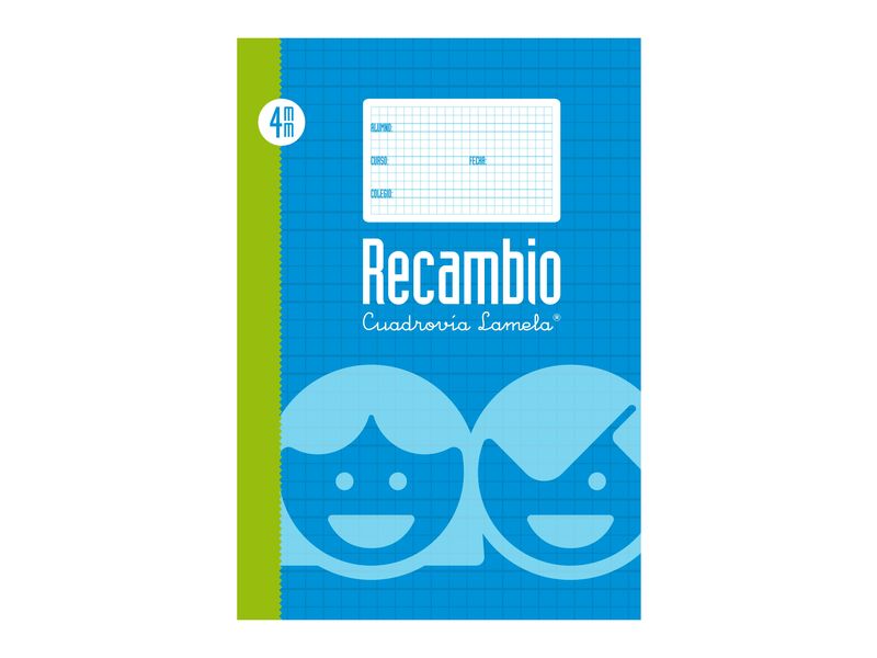 Recambio 100 Hojas Folio cuadrícula 4 09004