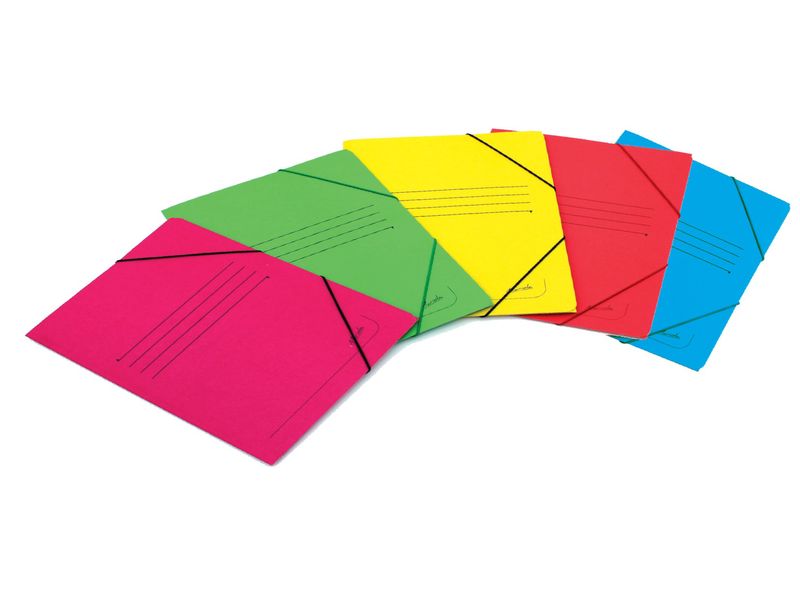 Carpeta cartón 500 gr. Folio goma con solapa color rojo 1085RO