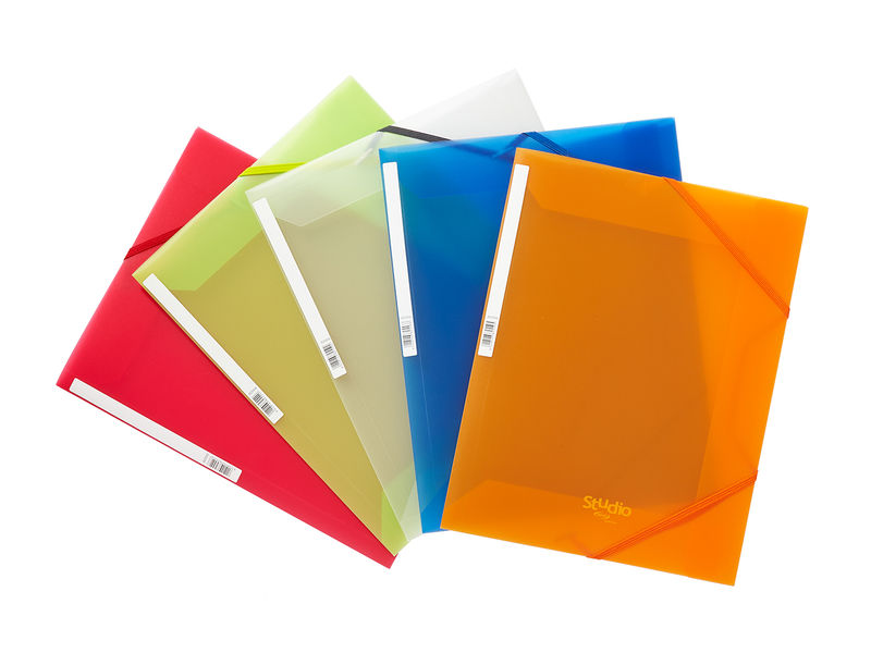Carpeta Solapas Cierre de Gomas P.P. Traslúcido Tarjetero Lomo 320x245mm Verde