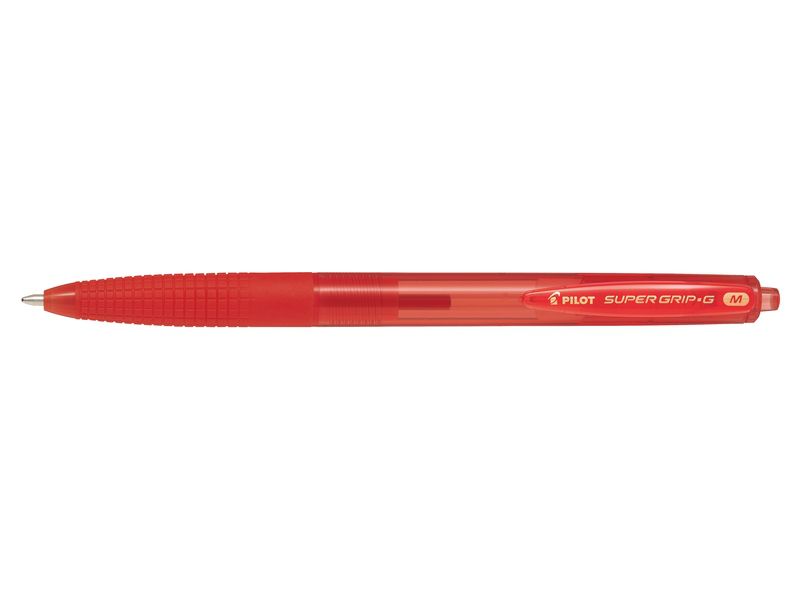 Bolígrafo retráctil SuperG rojo. Diámetro de bola 1mm. BPGG-8R-M-R