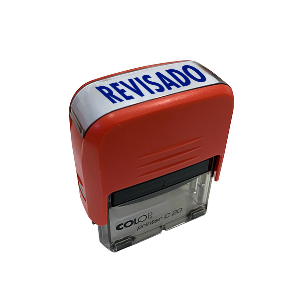 COLOP SELLO PRINTER C20 FORMULA REVISADO ALMOHADILLA E/20 14X38MM ROJO