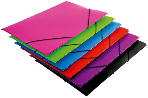 Carpeta de Gomas y Solapas Polipropileno Fº Color Rojo