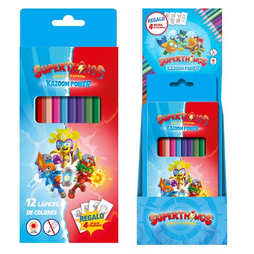 Lápices de Colores Superthings Caja de 12